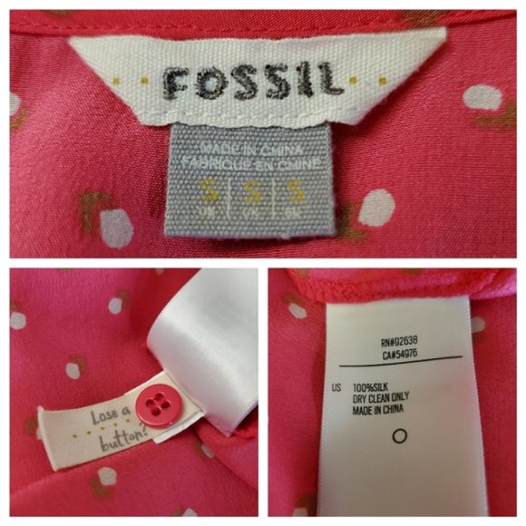 Fossil Silk Sleveeless Tie-Waist Button Down Dress - Picture 14 of 14